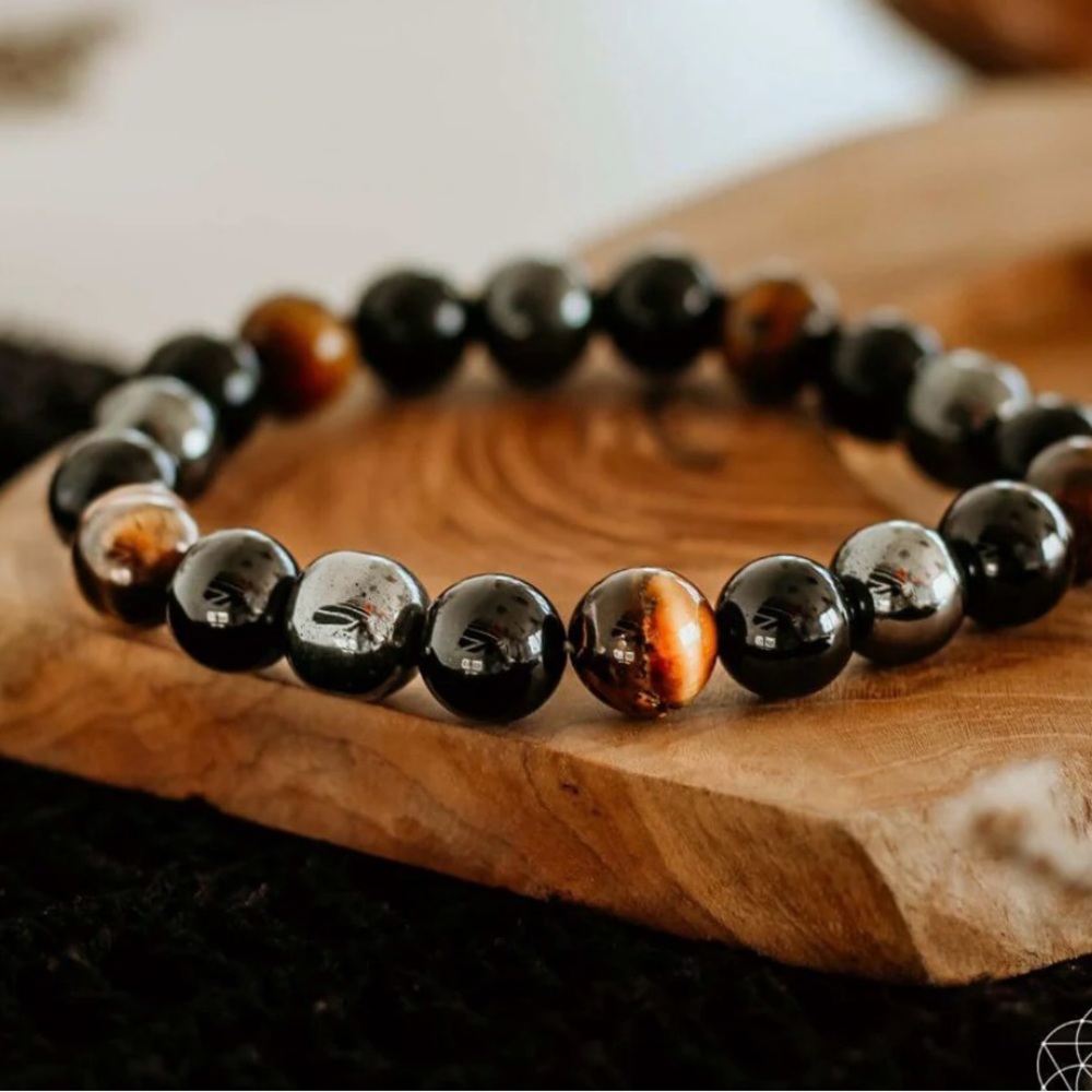 Reiki Attuned And Infused Crystal Energy Triple Protect Bracelet